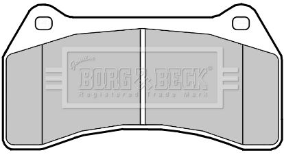 BORG & BECK stabdžių trinkelių rinkinys, diskinis stabdys BBP2357